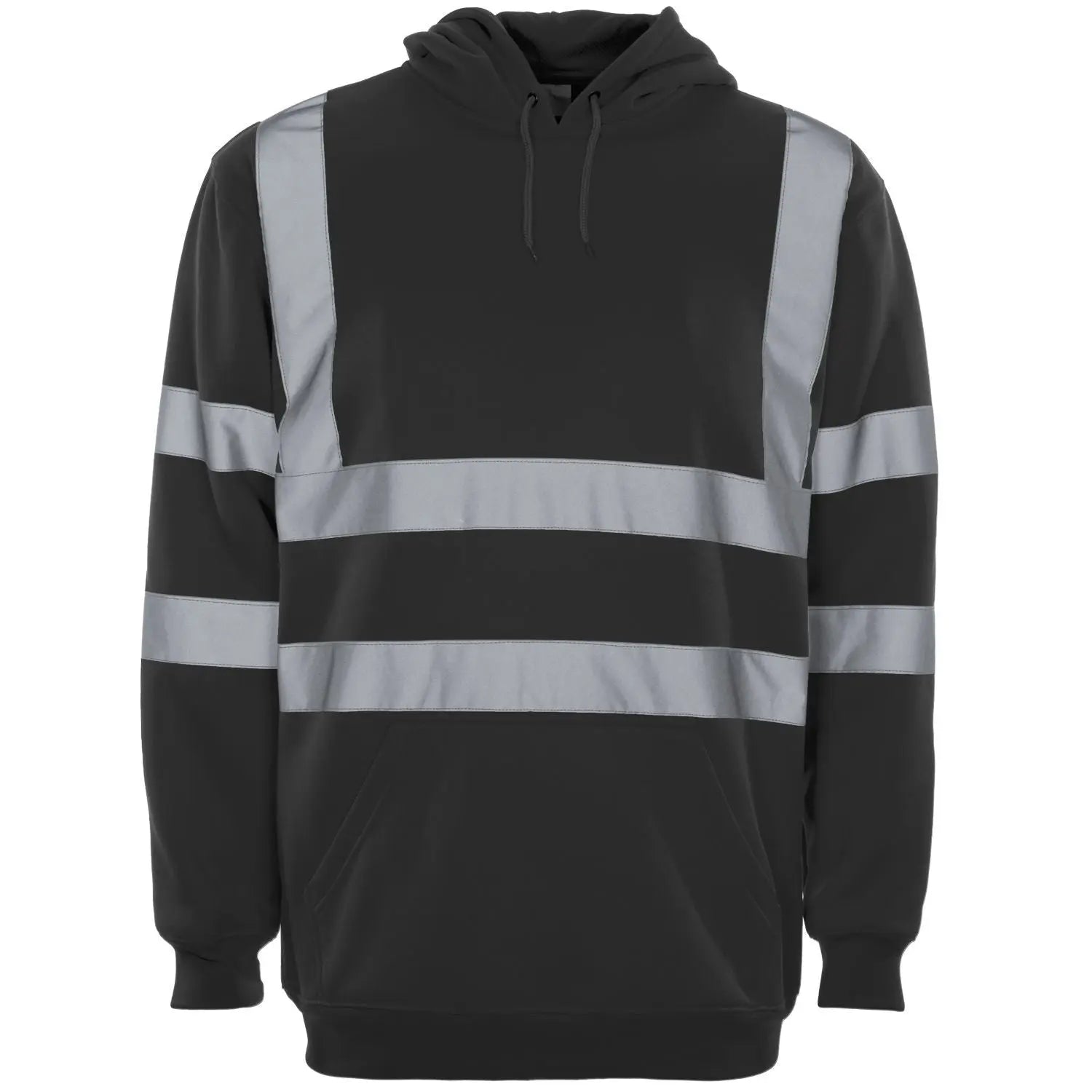 Hi-Vis Pullover Hoodie with Ribbed Cuff and Hem - Hi-Vis Trousers
