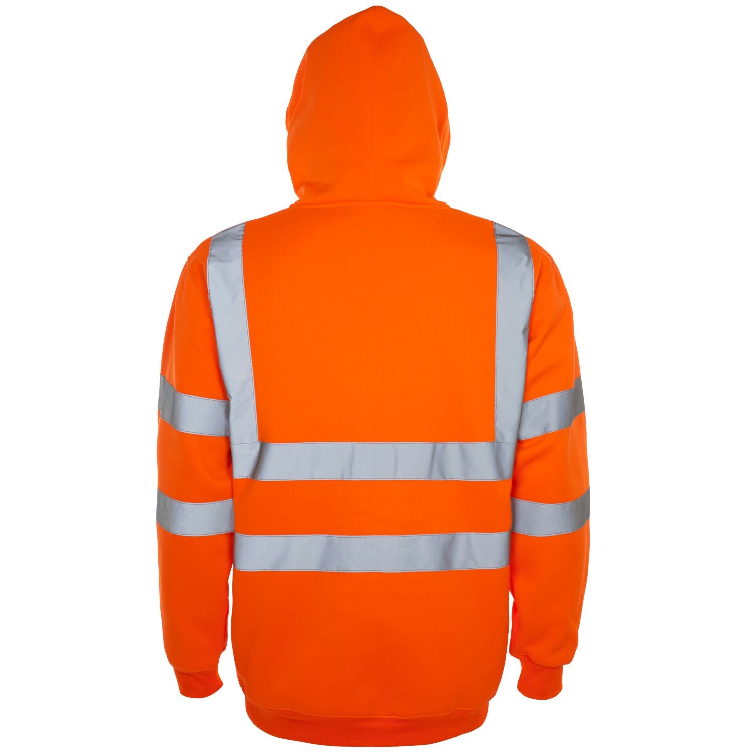 Hi-Vis Pullover Hoodie with Ribbed Cuff and Hem