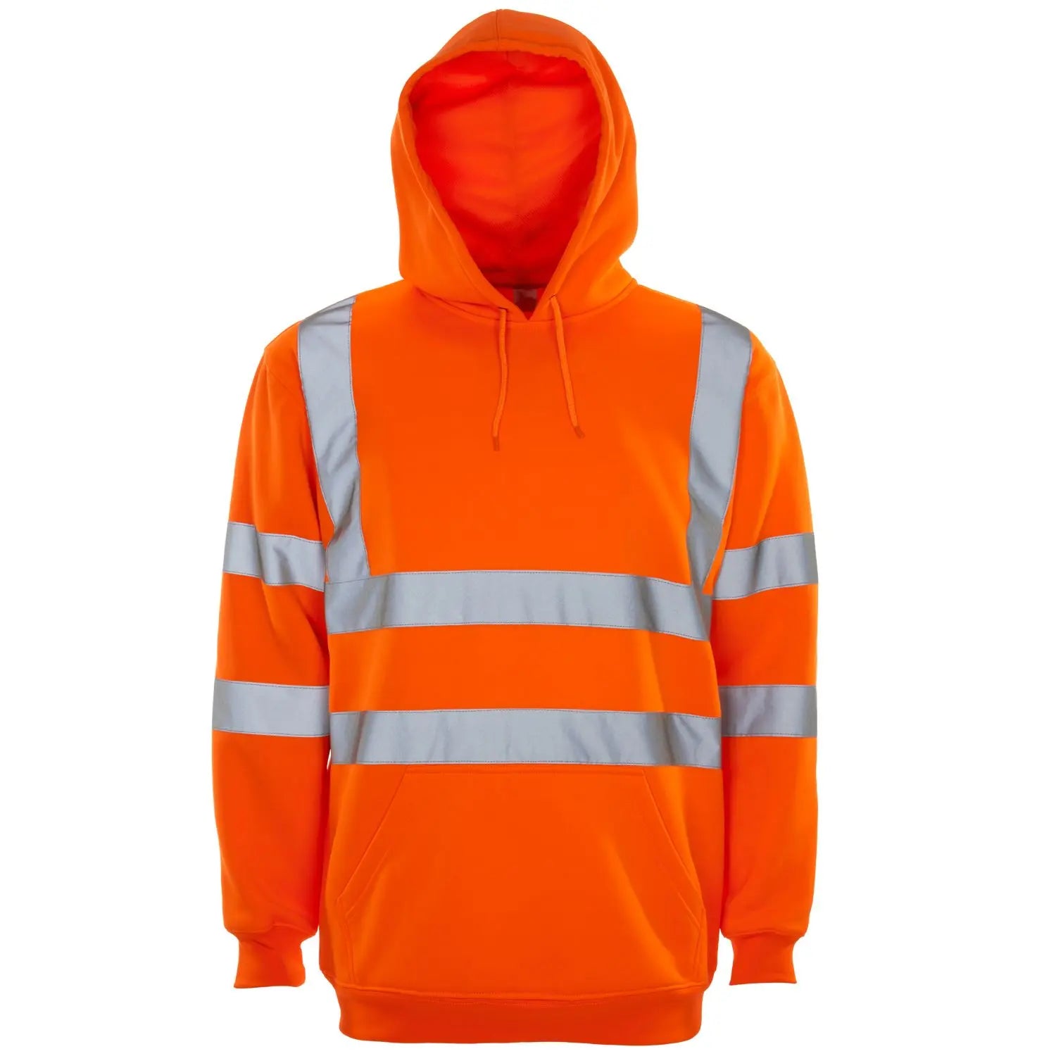 Hi-Vis Pullover Hoodie with Ribbed Cuff and Hem - Hi-Vis Trousers