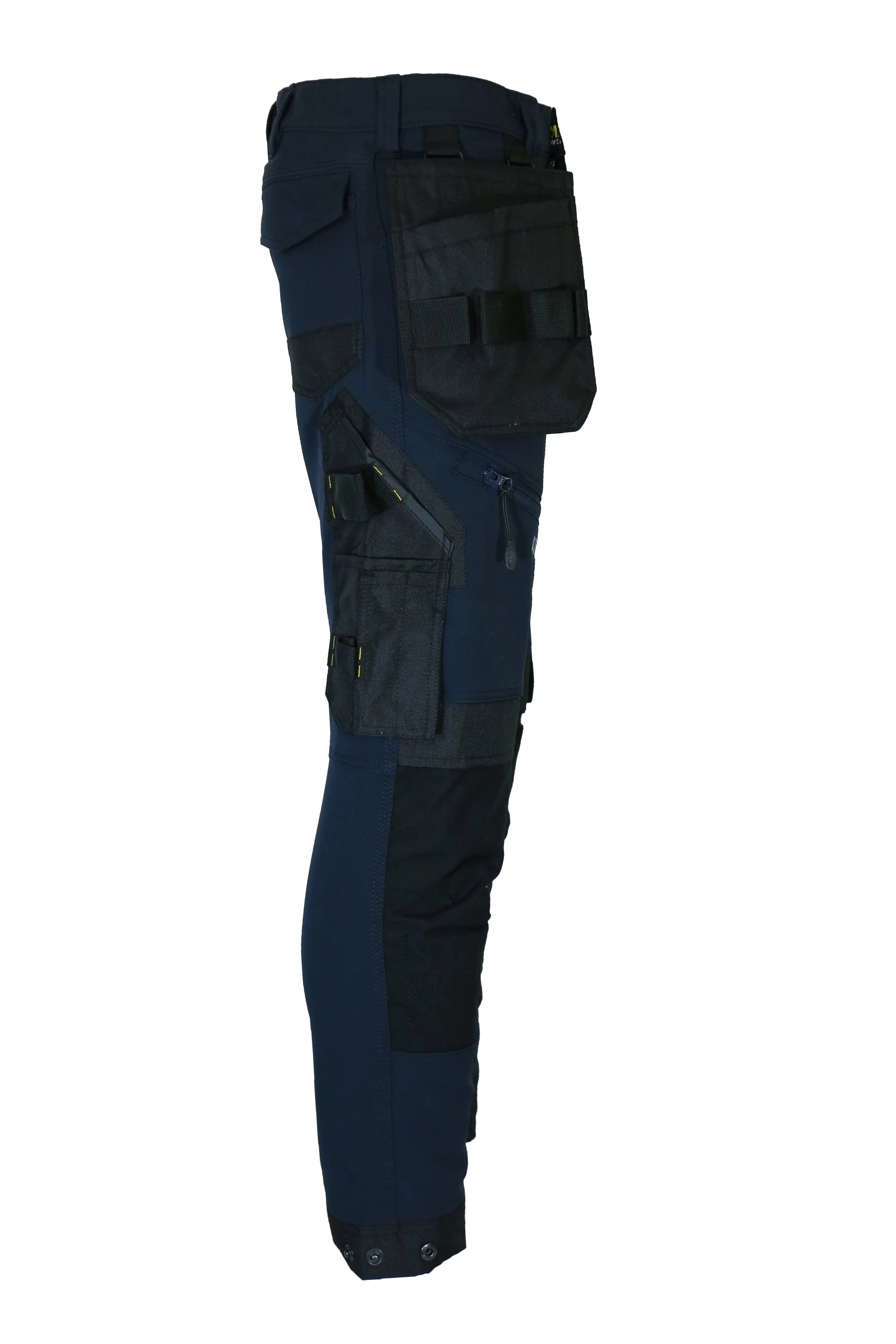 Slim Fit Stretch Work Trouser with Removable Holster Pockets - Hi-Vis Trousers