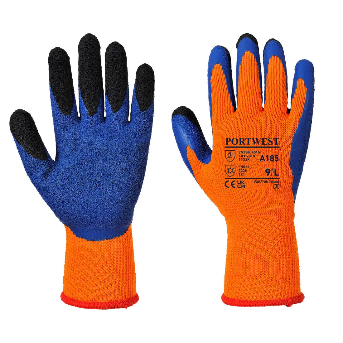 Cold 7 Latex Crinkle Finger Dipped Glove (Pack of 12) - Hi-Vis Trousers