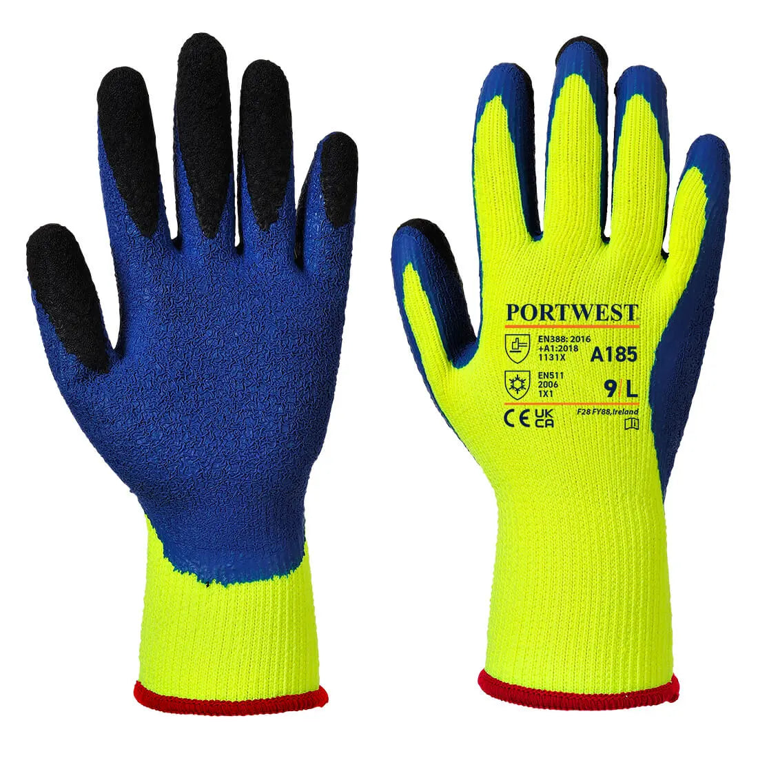 Cold 7 Latex Crinkle Finger Dipped Glove (Pack of 12) - Hi-Vis Trousers
