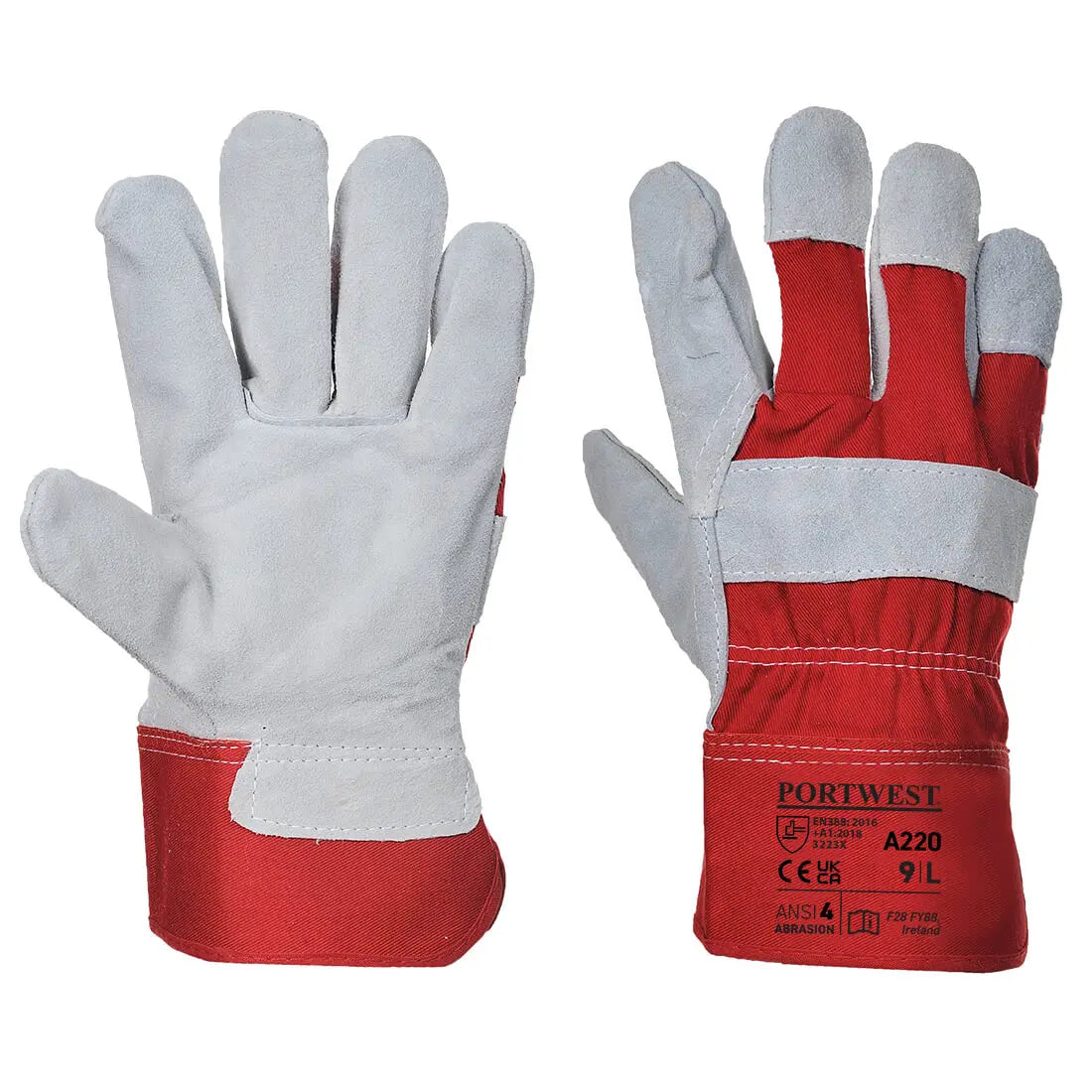 Leather Rigger 130 Cow Split Glove (Pack of 12) - Hi-Vis Trousers