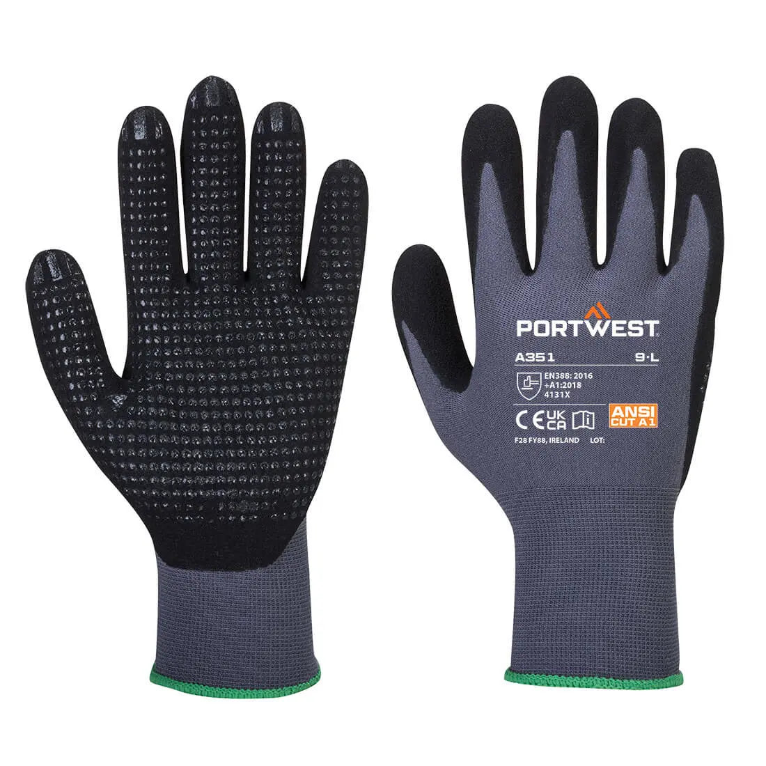 Grip 15 Nitrile Sandy Dotted Glove  (Pack of 12) - Hi-Vis Trousers