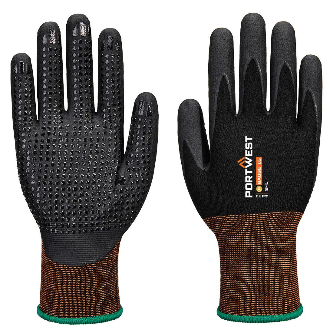 GP Grip 15 Nitrile Micro Foam Dotted Glove (Pack of 12) - Hi-Vis Trousers