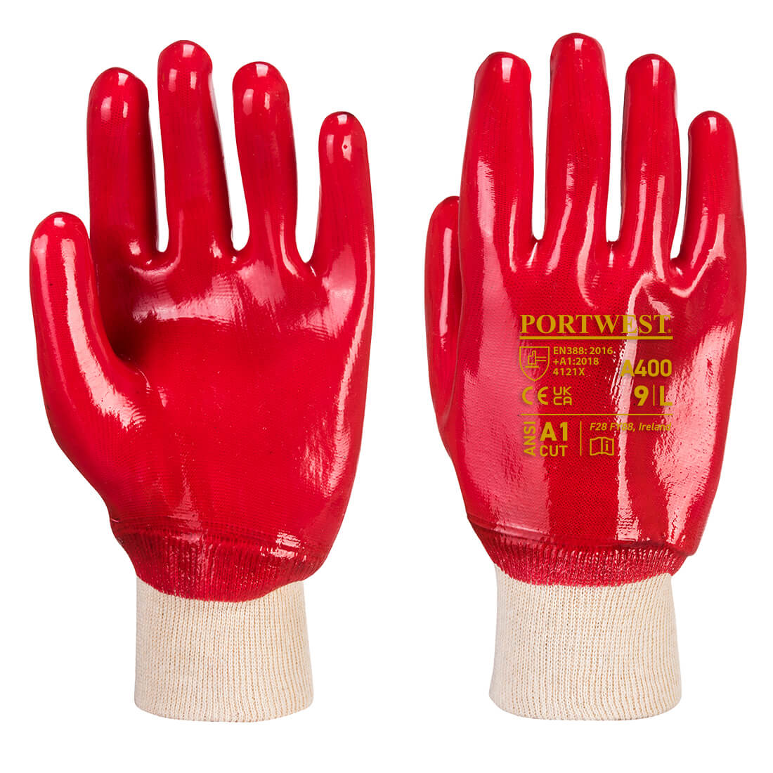 Grip PVC Knitwrist (12 Pairs) - Hi-Vis Trousers
