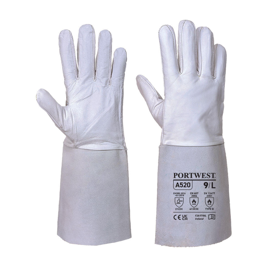 TIG Welders 85 Grain Leather Gauntlet - Hi-Vis Trousers