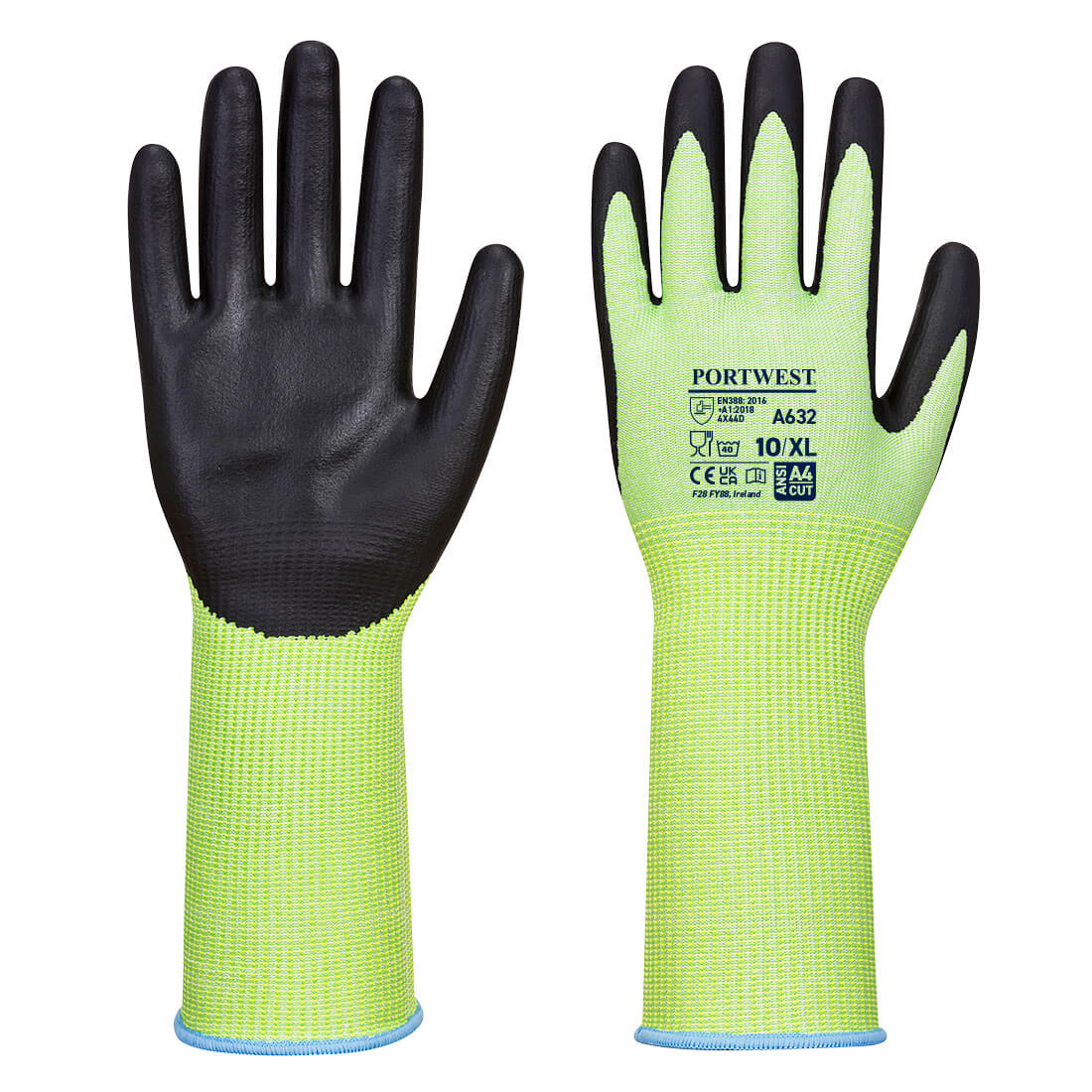 Cut D13 Nitrile Green Long Cuff Glove - Hi-Vis Trousers
