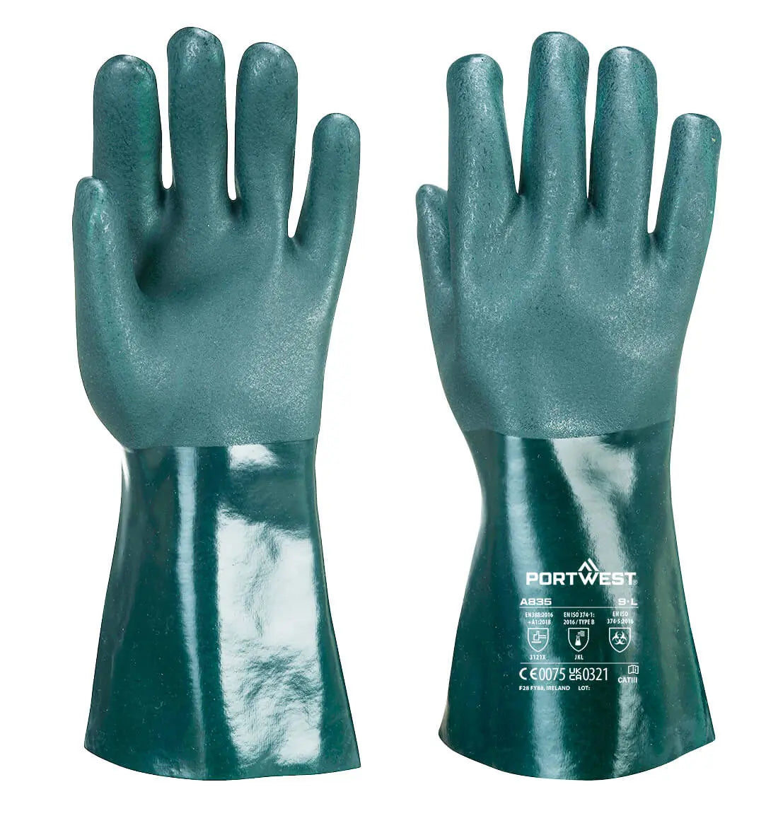 Chem 350 PVC Double Dipped Gauntlet - Hi-Vis Trousers
