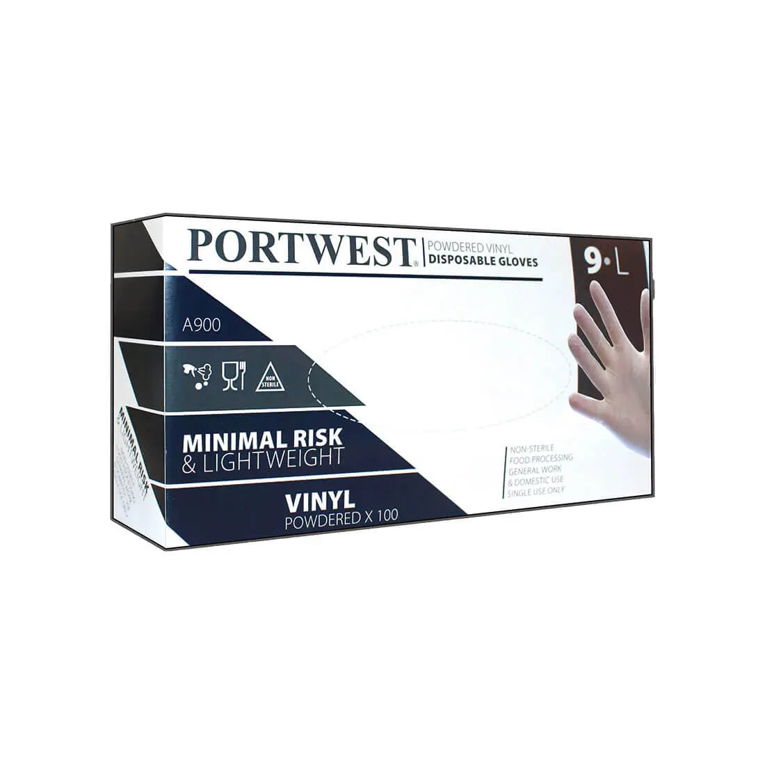 Powdered Vinyl Disposable Glove (Pk100) - Hi-Vis Trousers