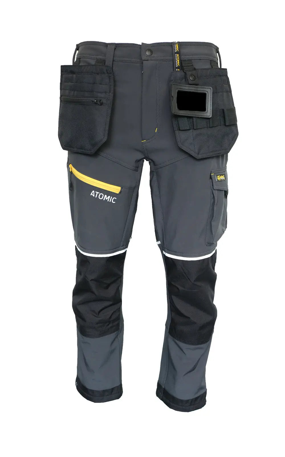 Atomic Workwear Slim Fit Softshell Trousers – Flexible, Durable & Weather-Resistant - Hi-Vis Trousers