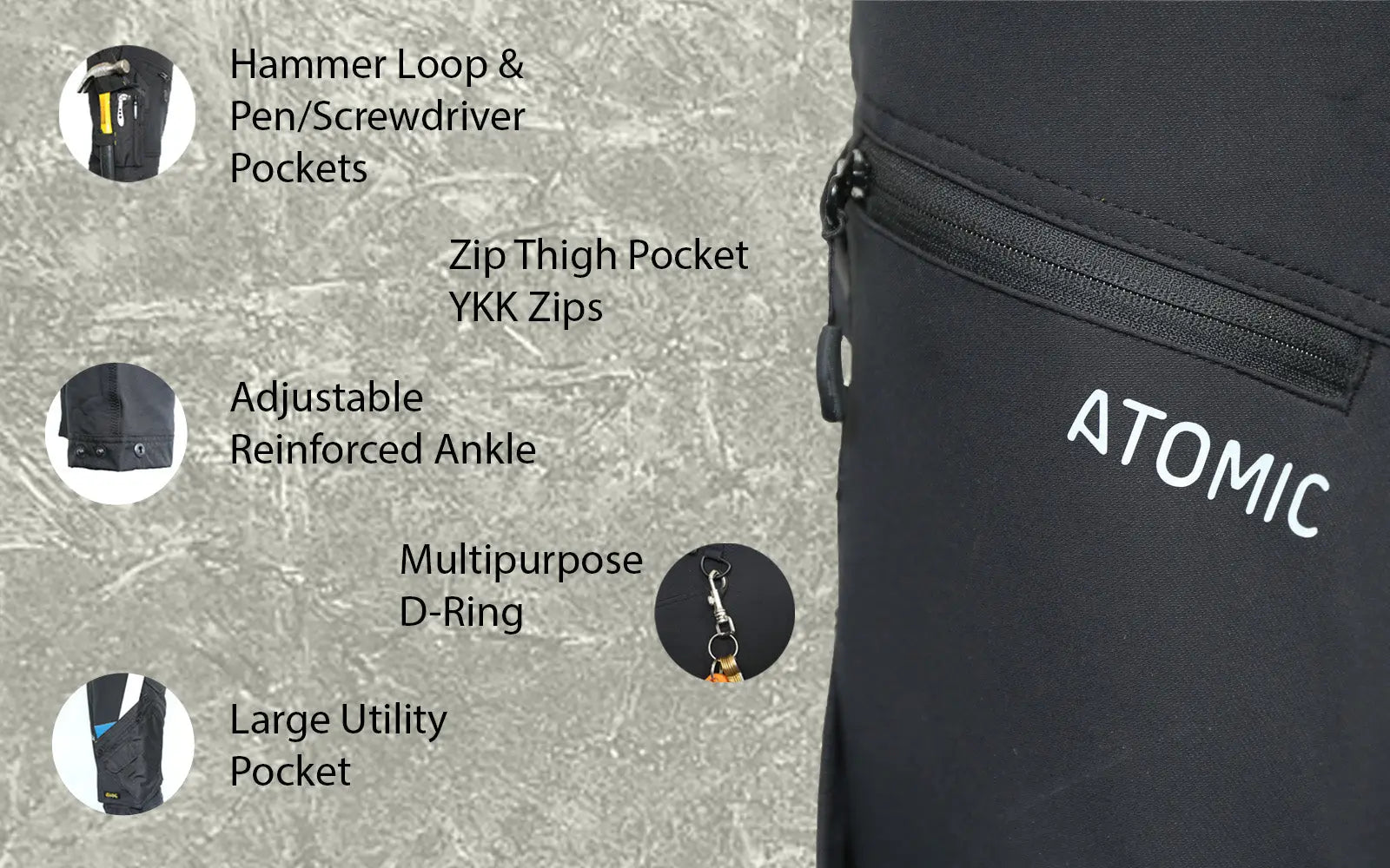 Slim Fit Stretch Work Trouser with Removable Holster Pockets - Hi-Vis Trousers