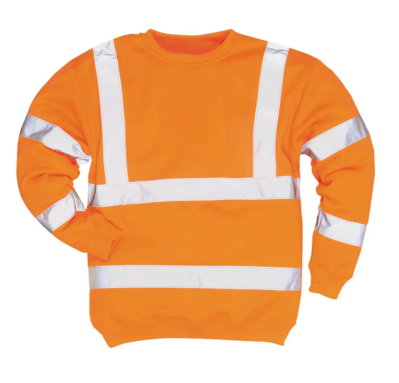 Hi-Vis Pullover Sweatshirt with Ribbed Cuffs - Hi-Vis Trousers