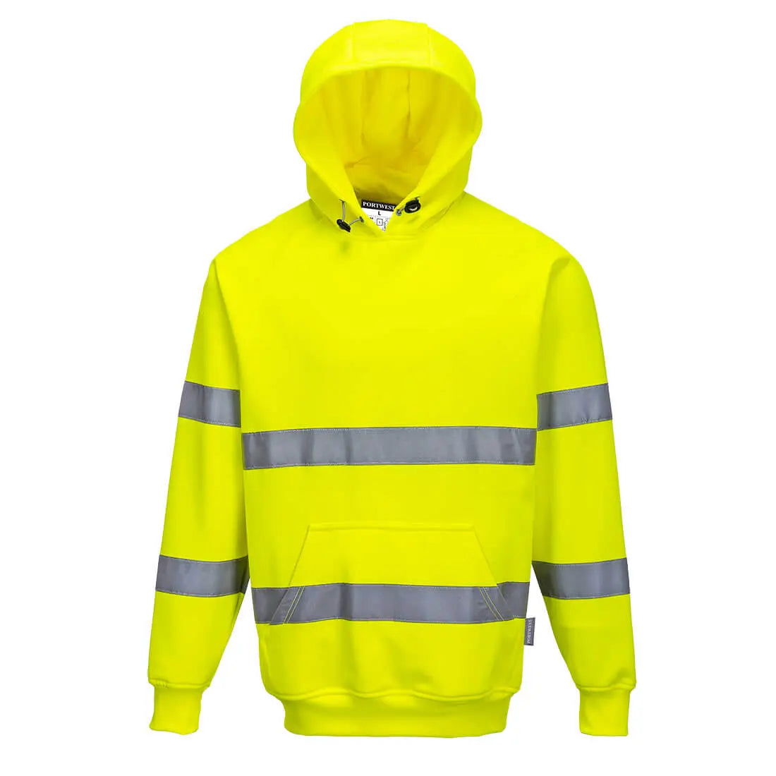 Hi-Vis Pullover Hoodie with Ribbed Cuff and Hem - Hi-Vis Trousers