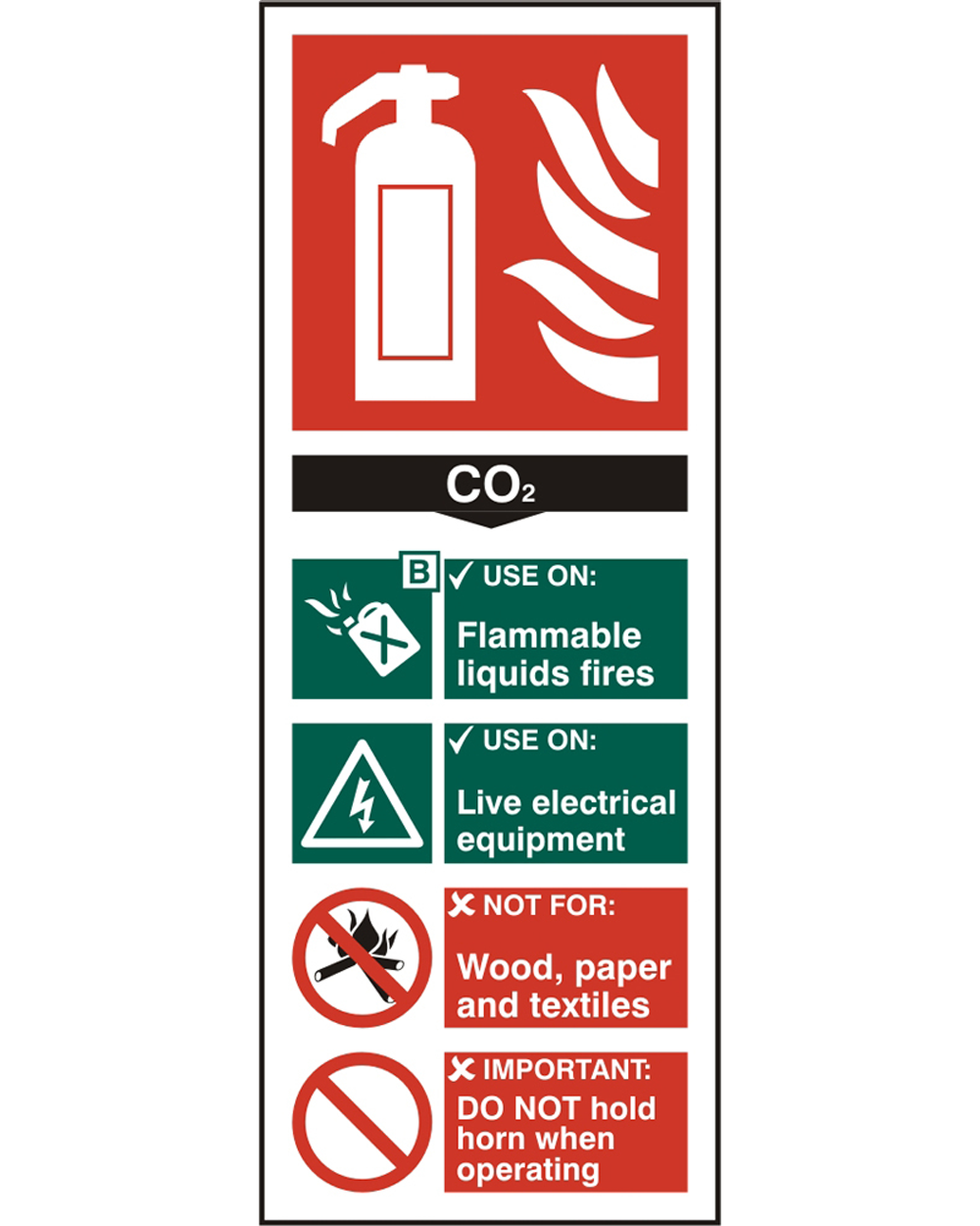 Fire Extinguisher Co2 Sign Beeswift