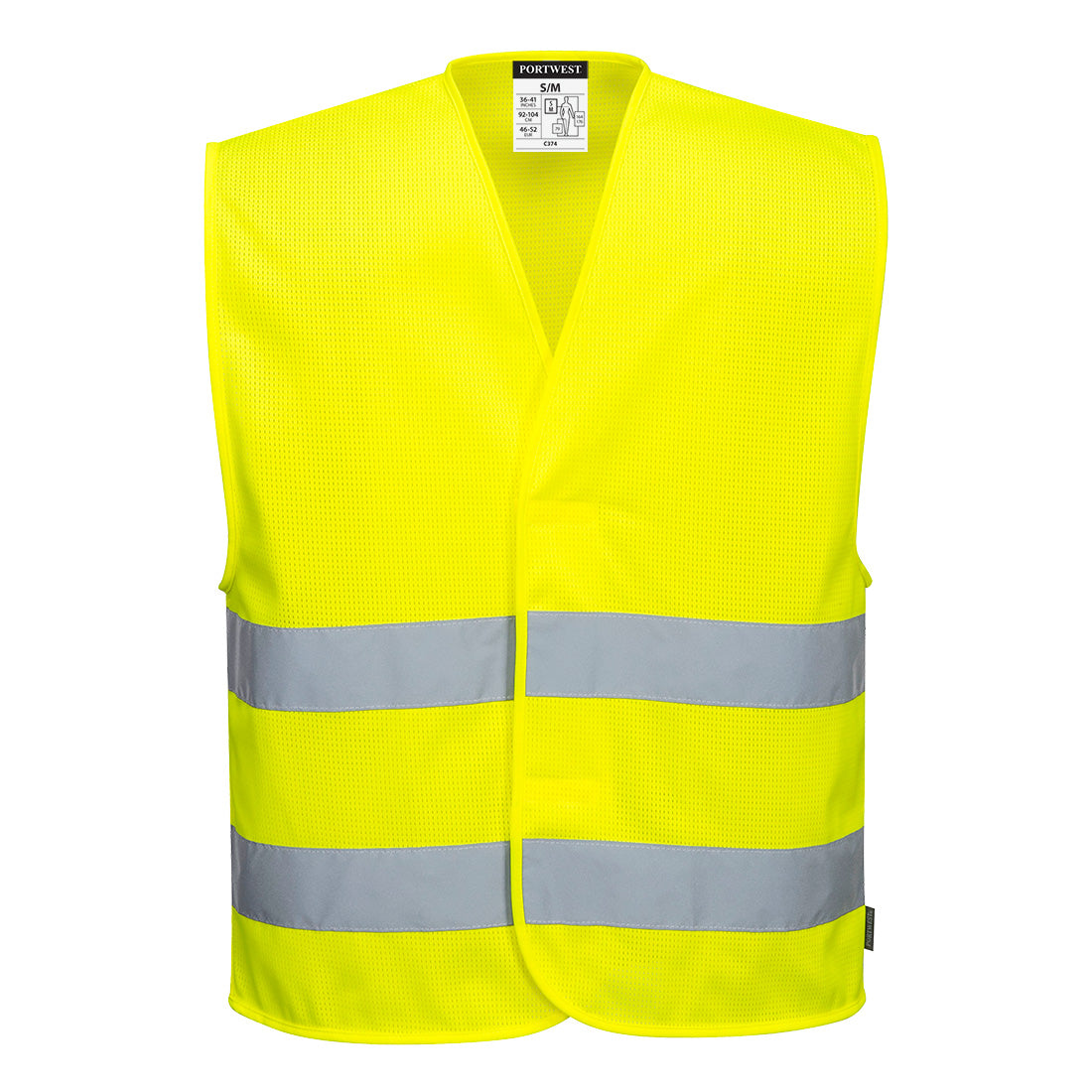 Hi-Vis Mesh Two Band Vest Portwest