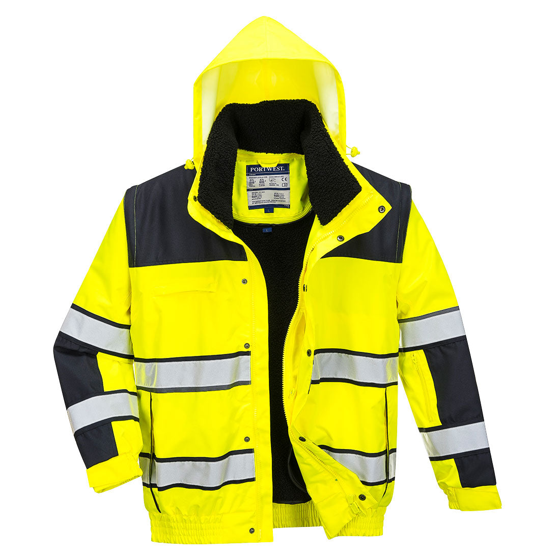 Hi-Vis 3-in-1 Contrast Winter Bomber Jacket - Hi-Vis Trousers