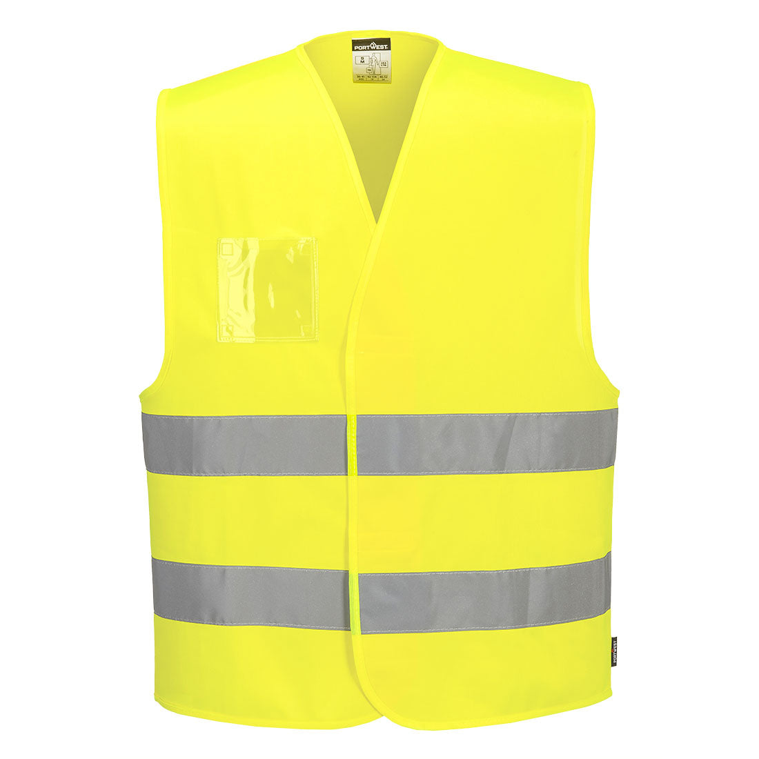 Hi-Vis Two Band Dual ID Holder Vest Portwest