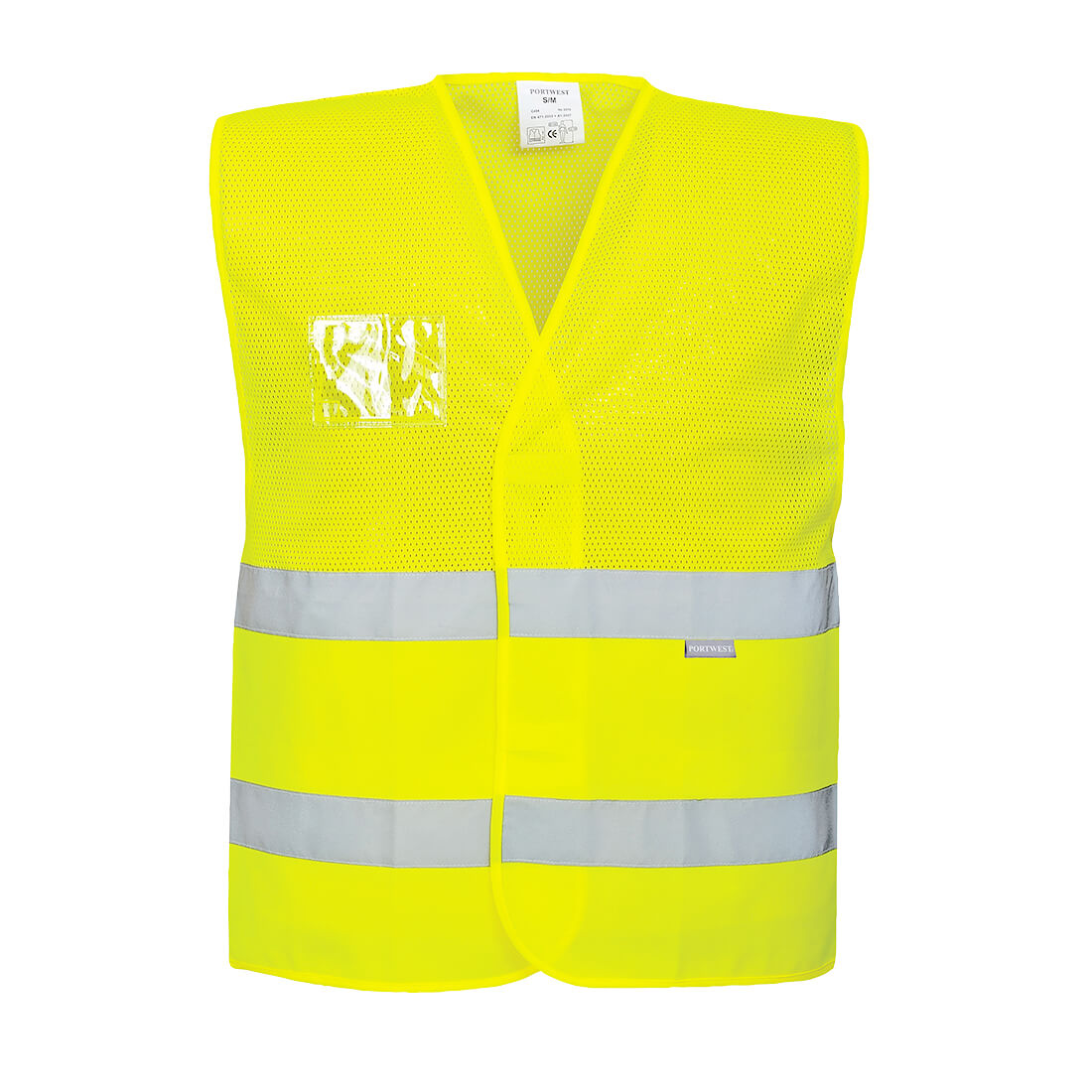 Hi-Vis Half Mesh Two Band Vest Portwest