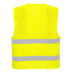 Hi-Vis Half Mesh Two Band Vest