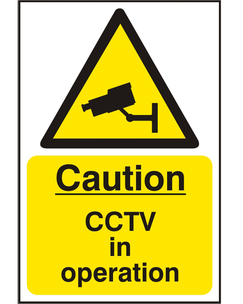 Caution CCTV In Operation Sign (Pack Of 5)
