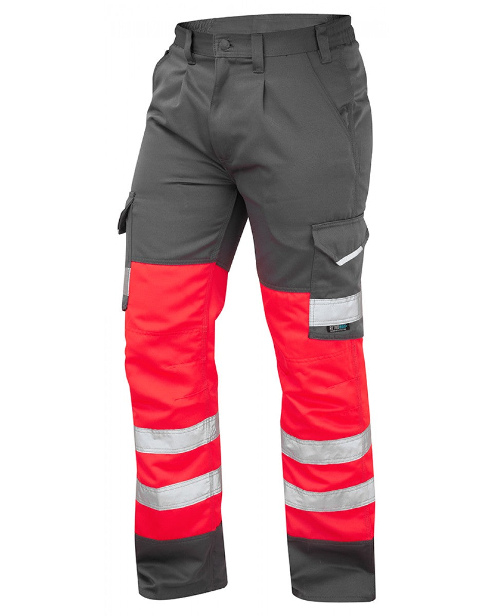 Bideford Red Dual Colour Cargo Trouser Leo Workwear