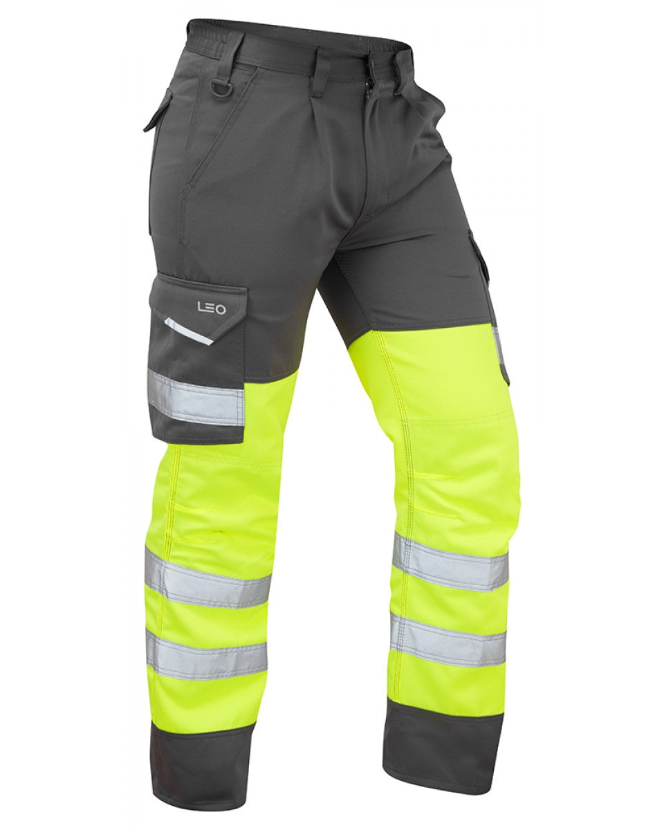 Bideford Yellow Dual Colour Cargo Trouser Leo Workwear