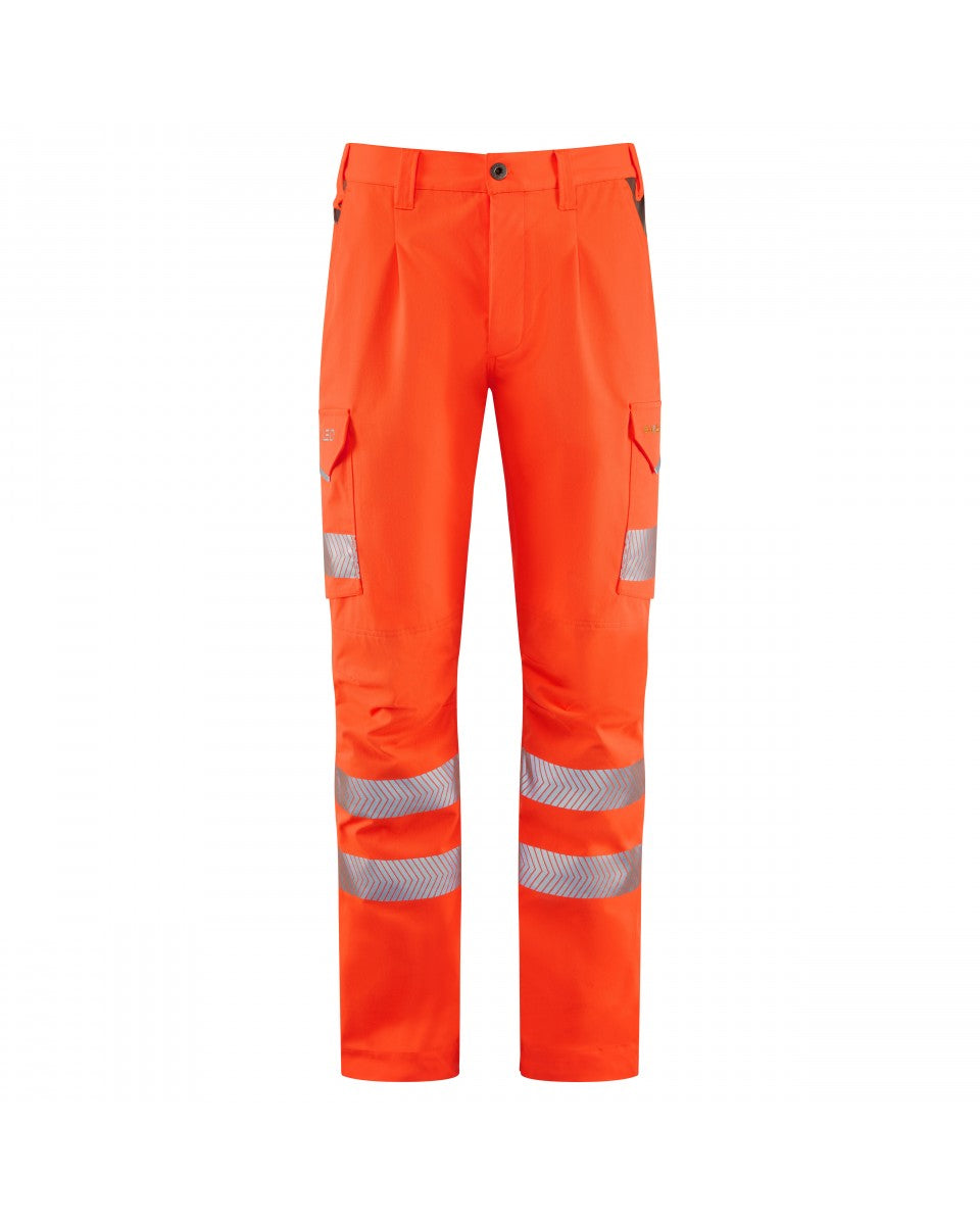 Winsford EcoViz Stretch Cargo Trouser Orange Leo Workwear