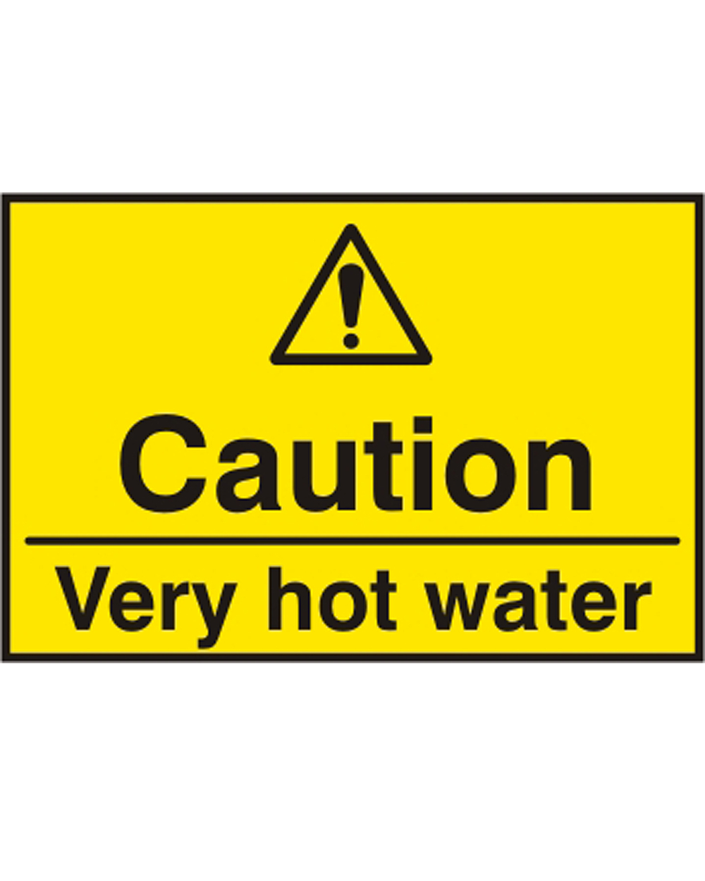 Caution Hot Water Sign (Pack Of 5) Beeswift