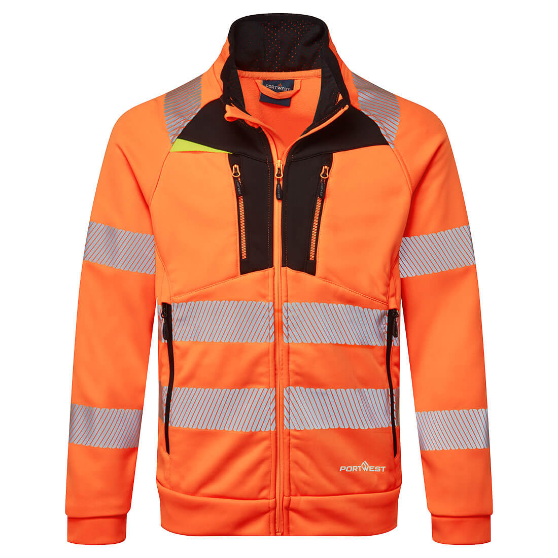 DX4 Hi-Vis Funnel Neck Zipped Sweatshirt Portwest