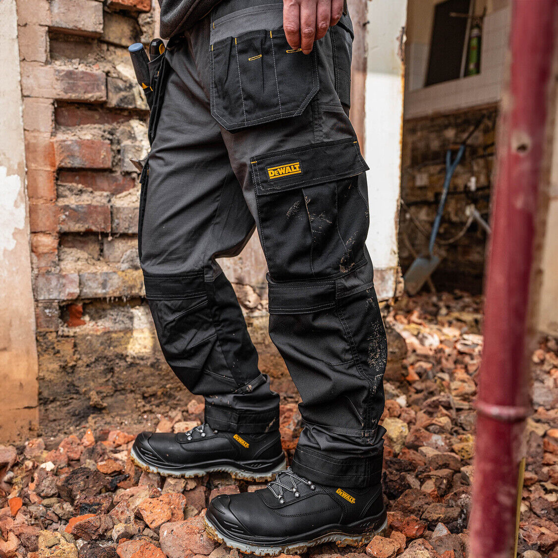 DeWalt Albany Slim Fit Stretch Work Trouser - Hi-Vis Trousers