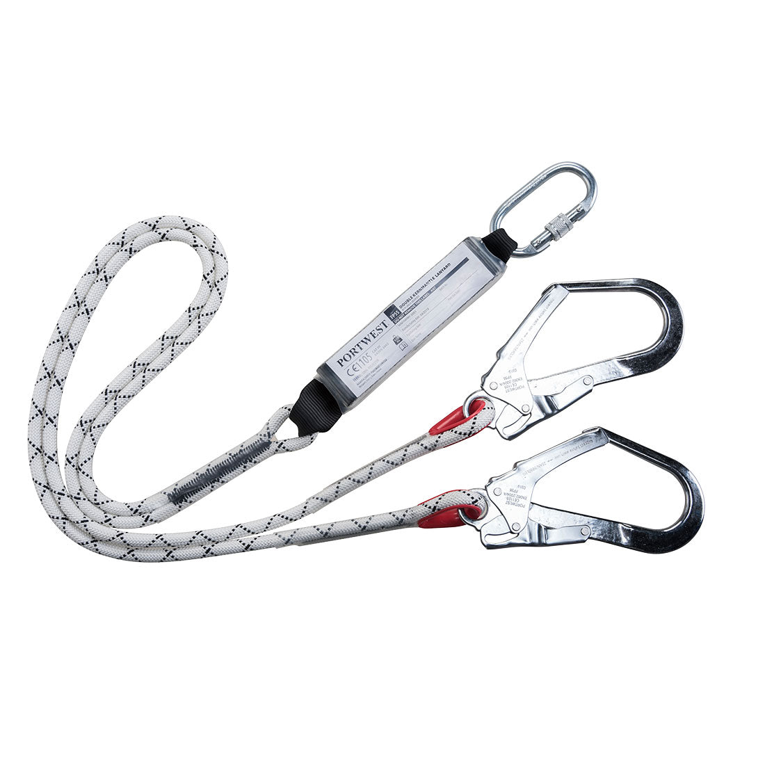 Double Kernmantle 1.8m Lanyard With Shock Absorber Portwest