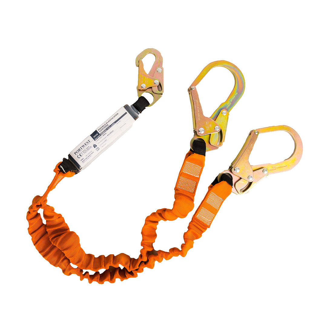 Double 140kg 1.8m Lanyard with Shock Absorber Portwest