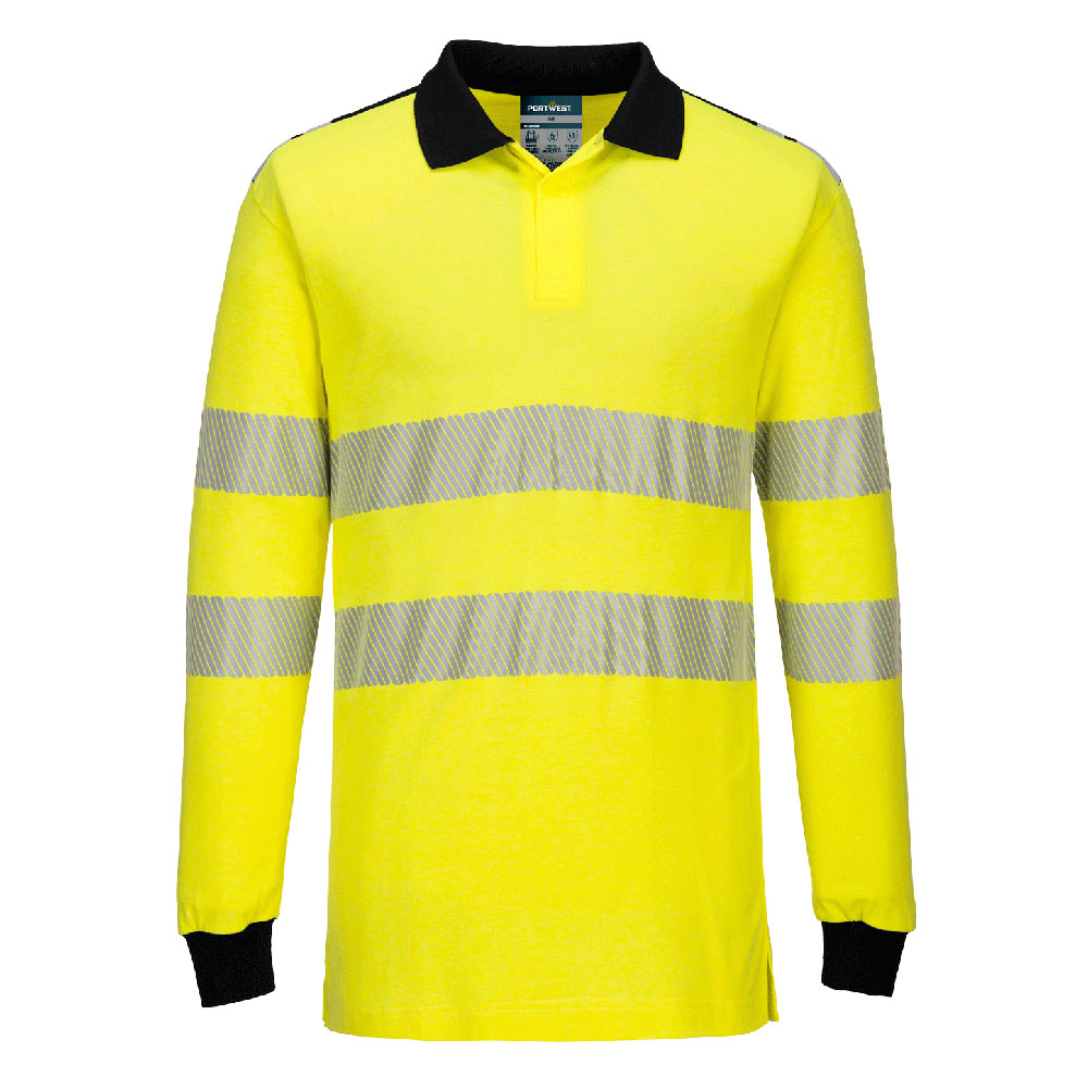 PW3 Modaflame Knit Hi-Vis FR Long Sleeve Polo Shirt - Hi-Vis Trousers