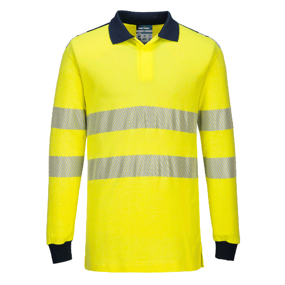 PW3 Modaflame Knit Hi-Vis FR Long Sleeve Polo Shirt - Hi-Vis Trousers