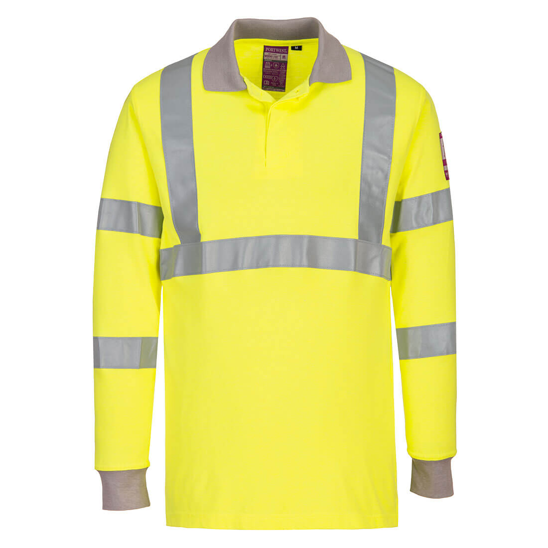 Modaflame Knit Hi-Vis FR Long Sleeve Polo Shirt - Hi-Vis Trousers
