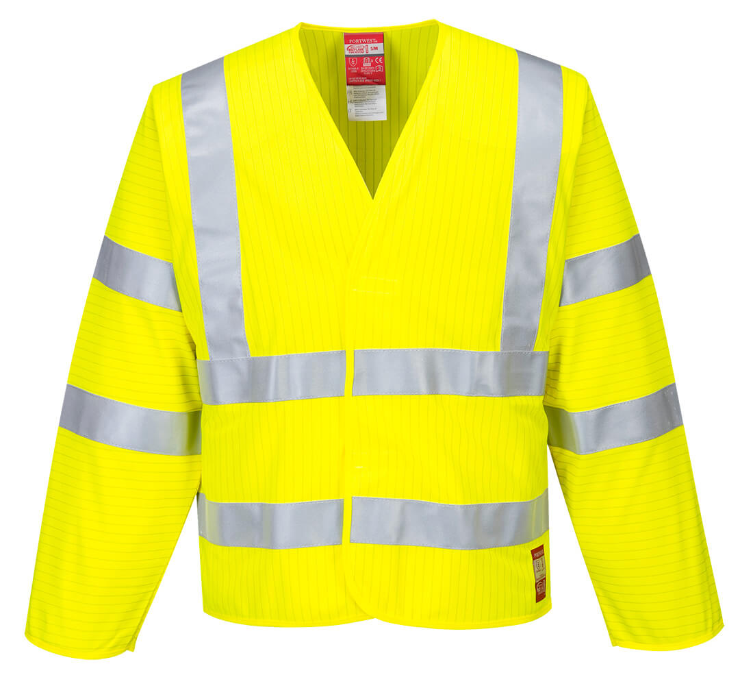 Bizflame Hi-Vis FR Long Sleeve Vest Portwest