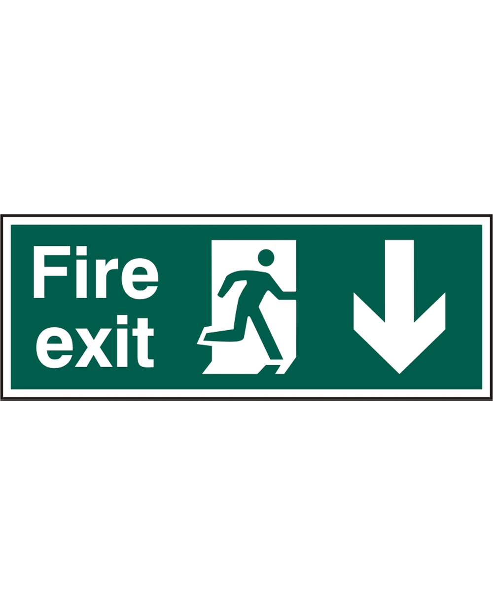 Fire Exit Down Arrow Sign Beeswift