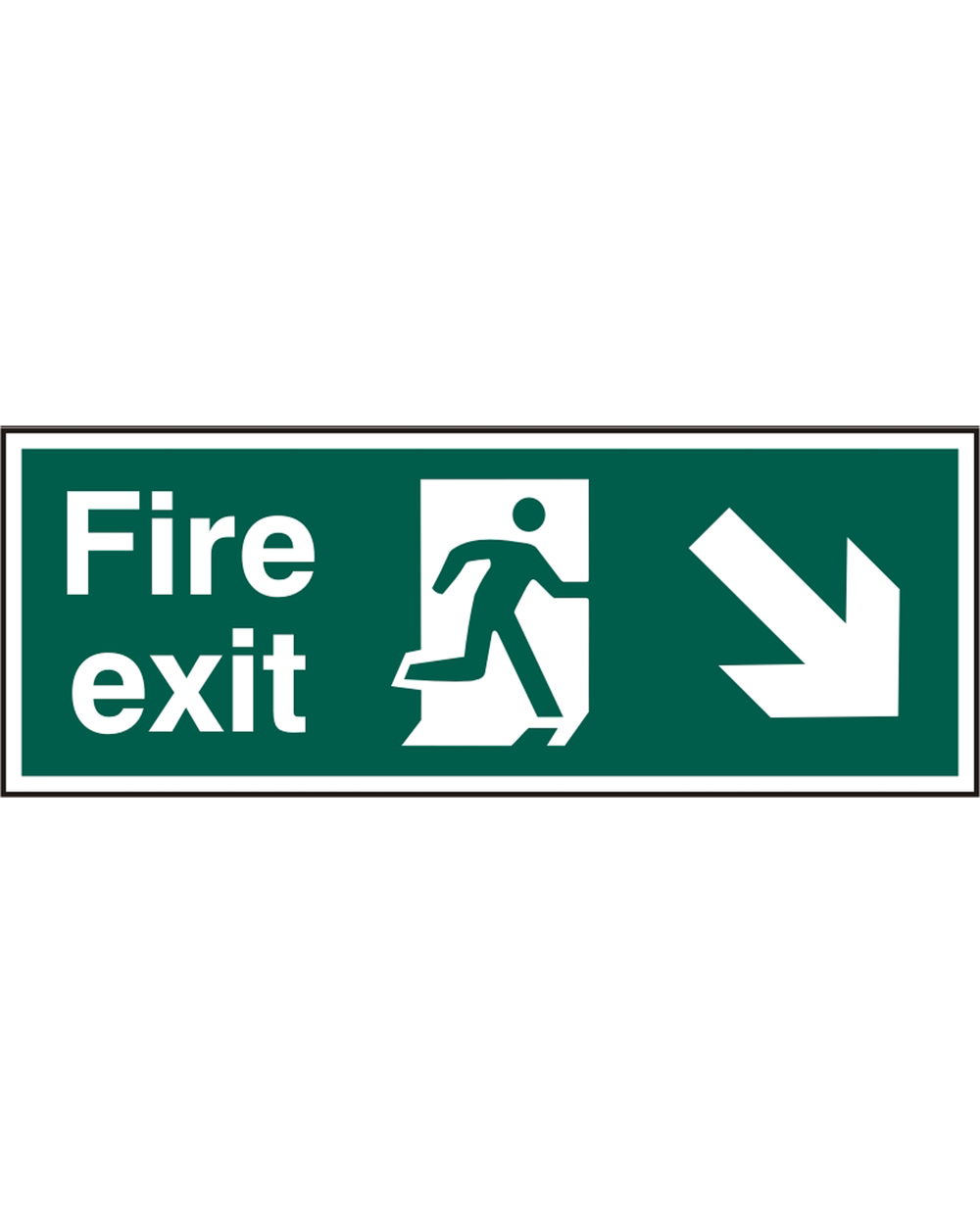 Fire Exit Down Right Arrow (Pack Of 5) Beeswift