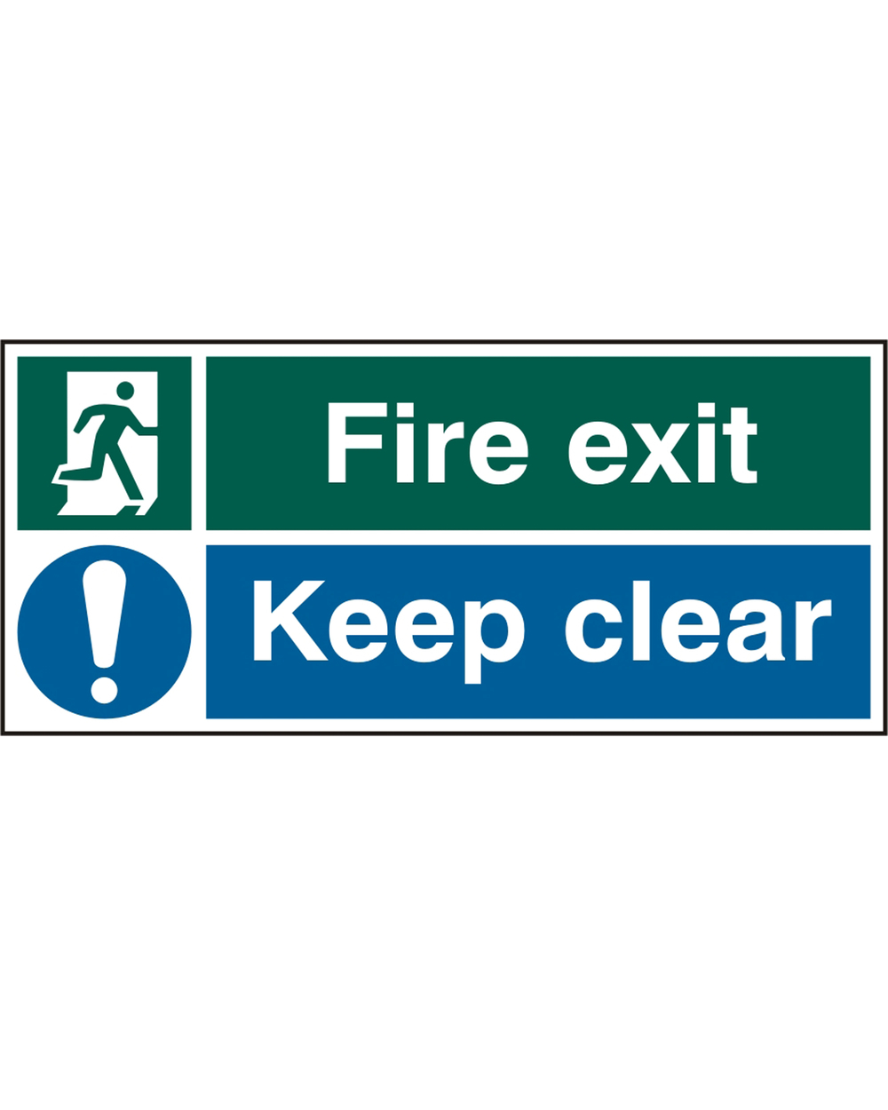 Fire Exit Keep Clear Sign (Box Of 5) Beeswift