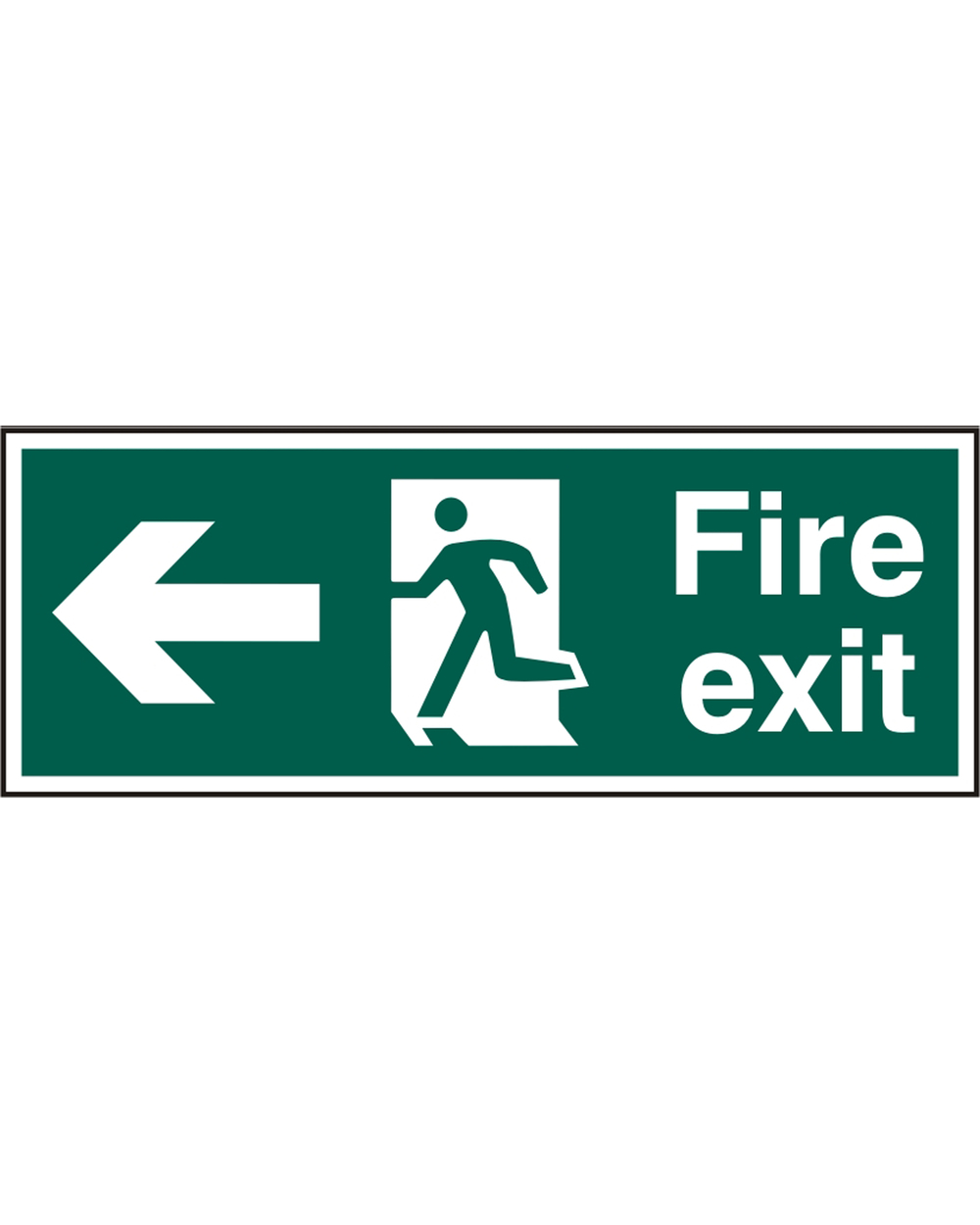 Fire Exit Left Arrow Sign (Pack Of 5) Beeswift
