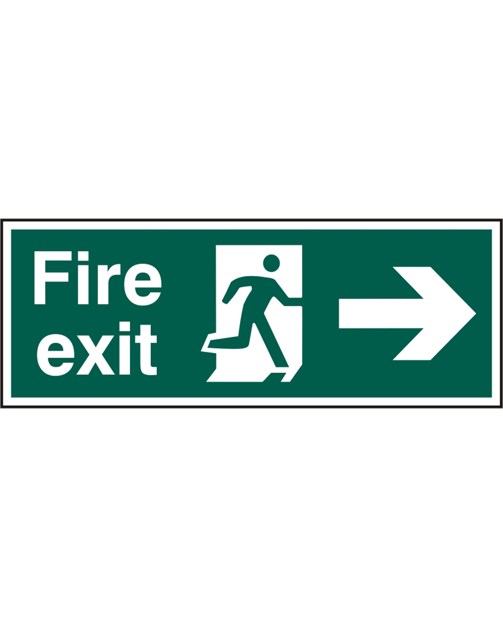 Fire Exit Right Arrow Sign (Pack Of 5) Beeswift