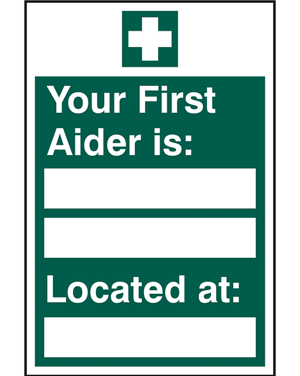 First Aider Located Sign Self Adhesive (Pack Of 5) Beeswift