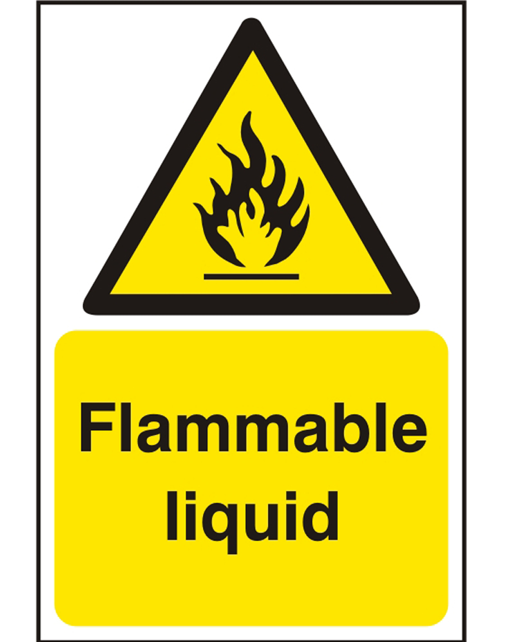Flammable Liquid Sign (Pack Of 5) Beeswift