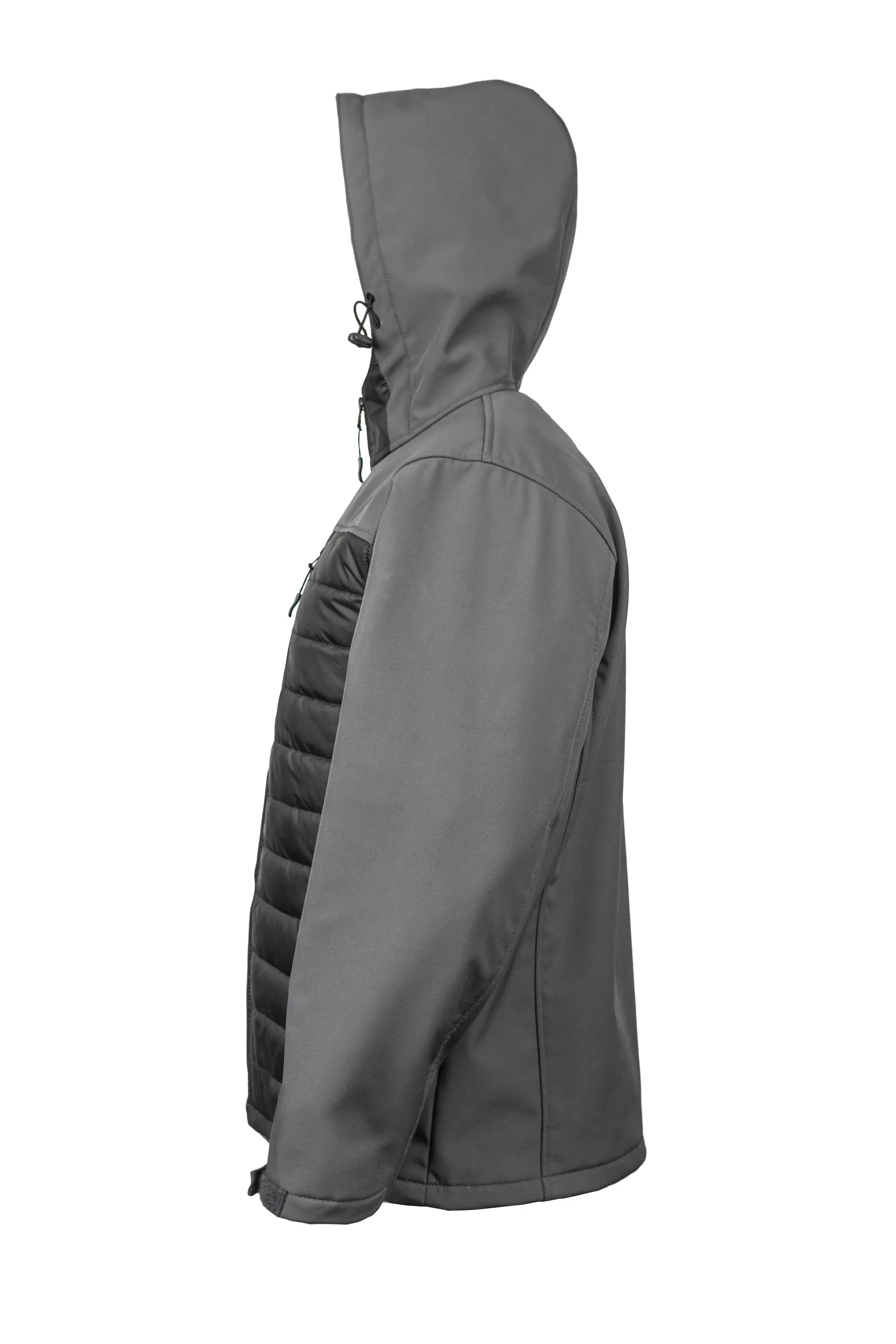 Hybrid Softshell Jacket with Hood (Grey / Black) - Hi-Vis Trousers