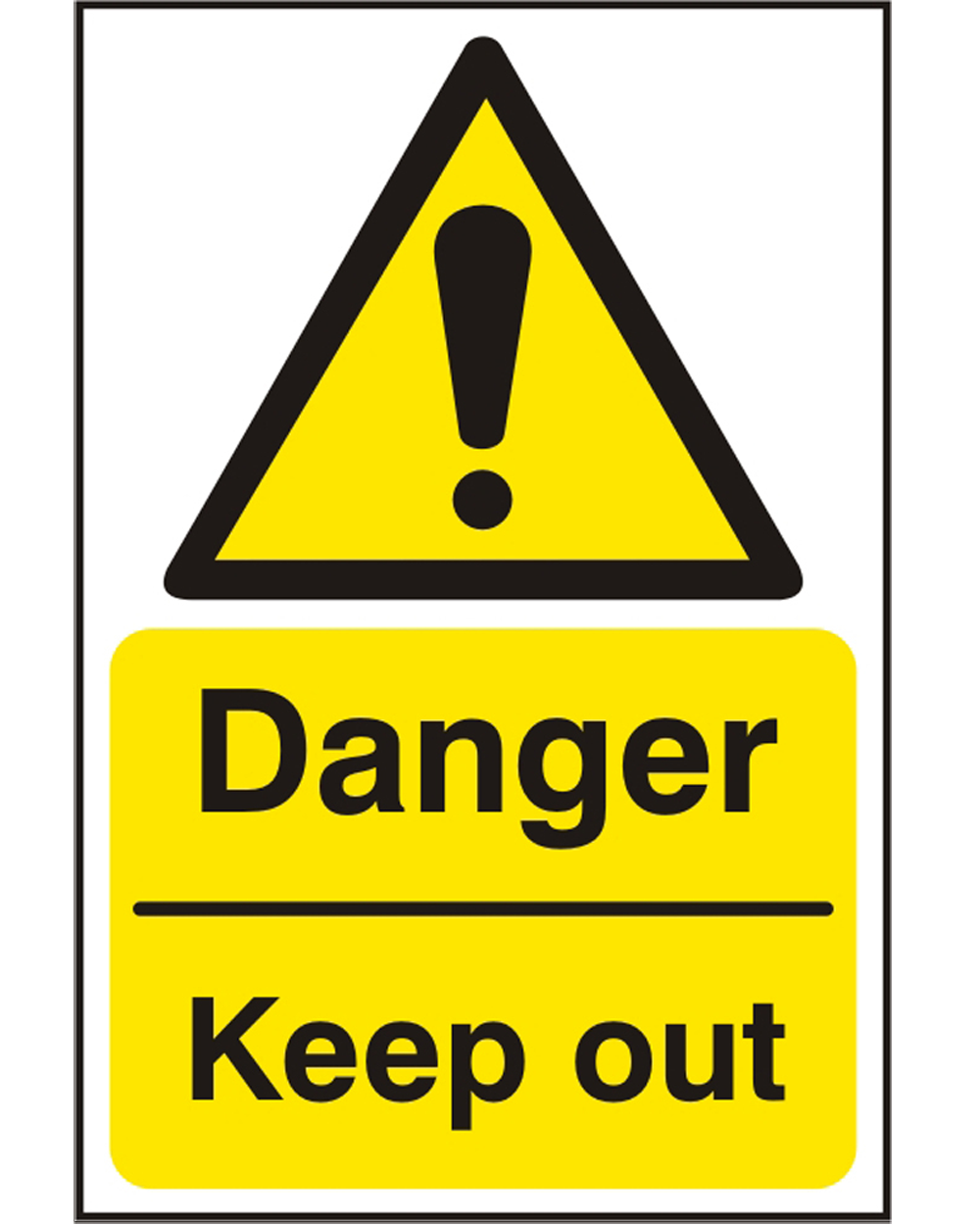 Danger Keep Out Sign (Pack Of 5) Beeswift