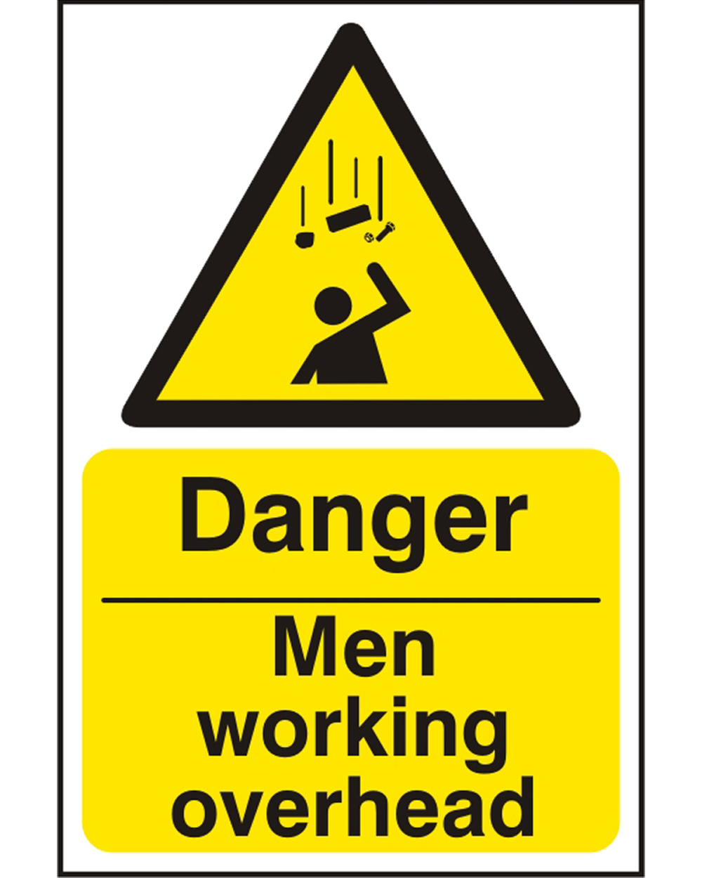 Danger Men Working Overhead Sign (Pack Of 5) Beeswift