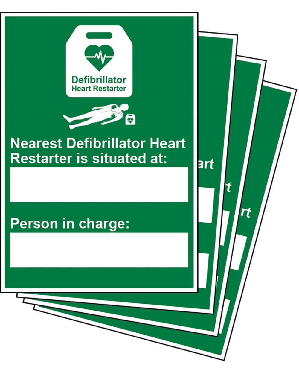 Nearest Defibrillator Sign Rigid Plastic - Hi-Vis Trousers
