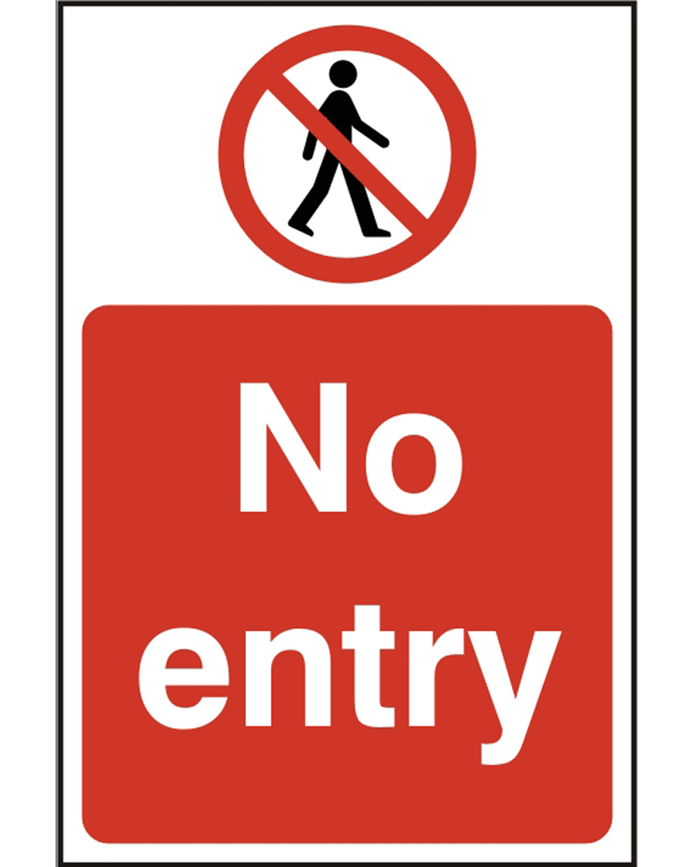 No Entry Sign (Pack Of 5) Beeswift