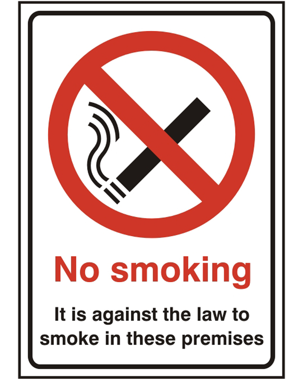 No Smoking Rigid PVC Sign (Pack Of 5) Beeswift